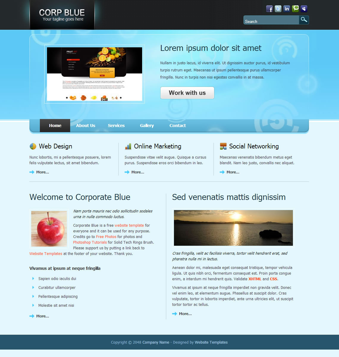  Blue Theme Website Templates Free Download Printable Templates