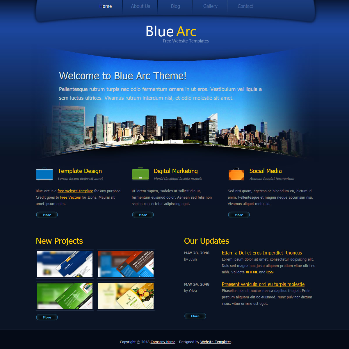 Dark Color Website Templates