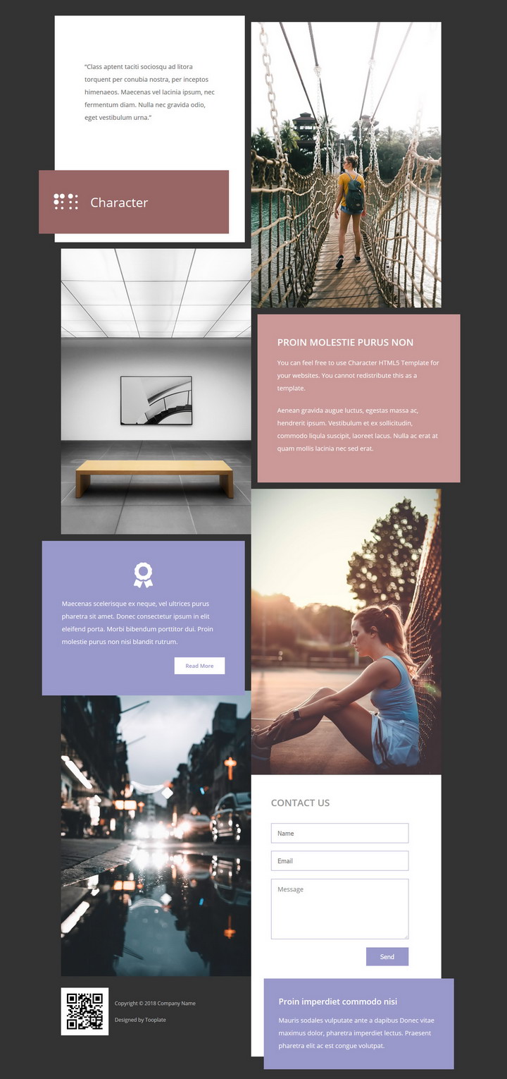 Character HTML Template