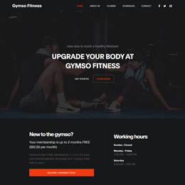 Gymso Fitness HTML Template