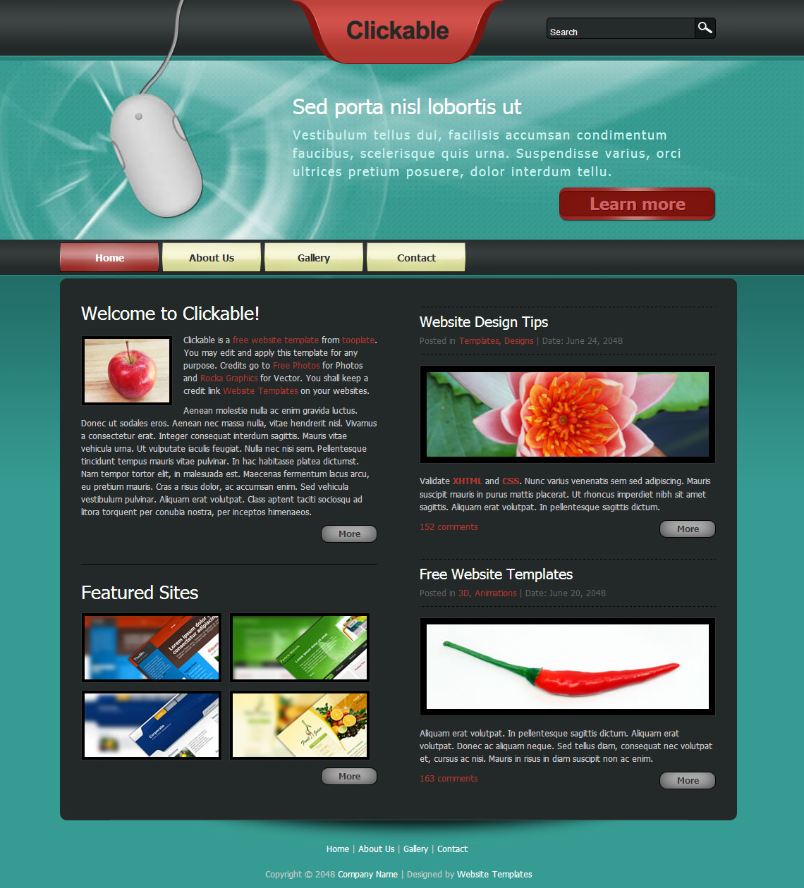 Clickable free templates