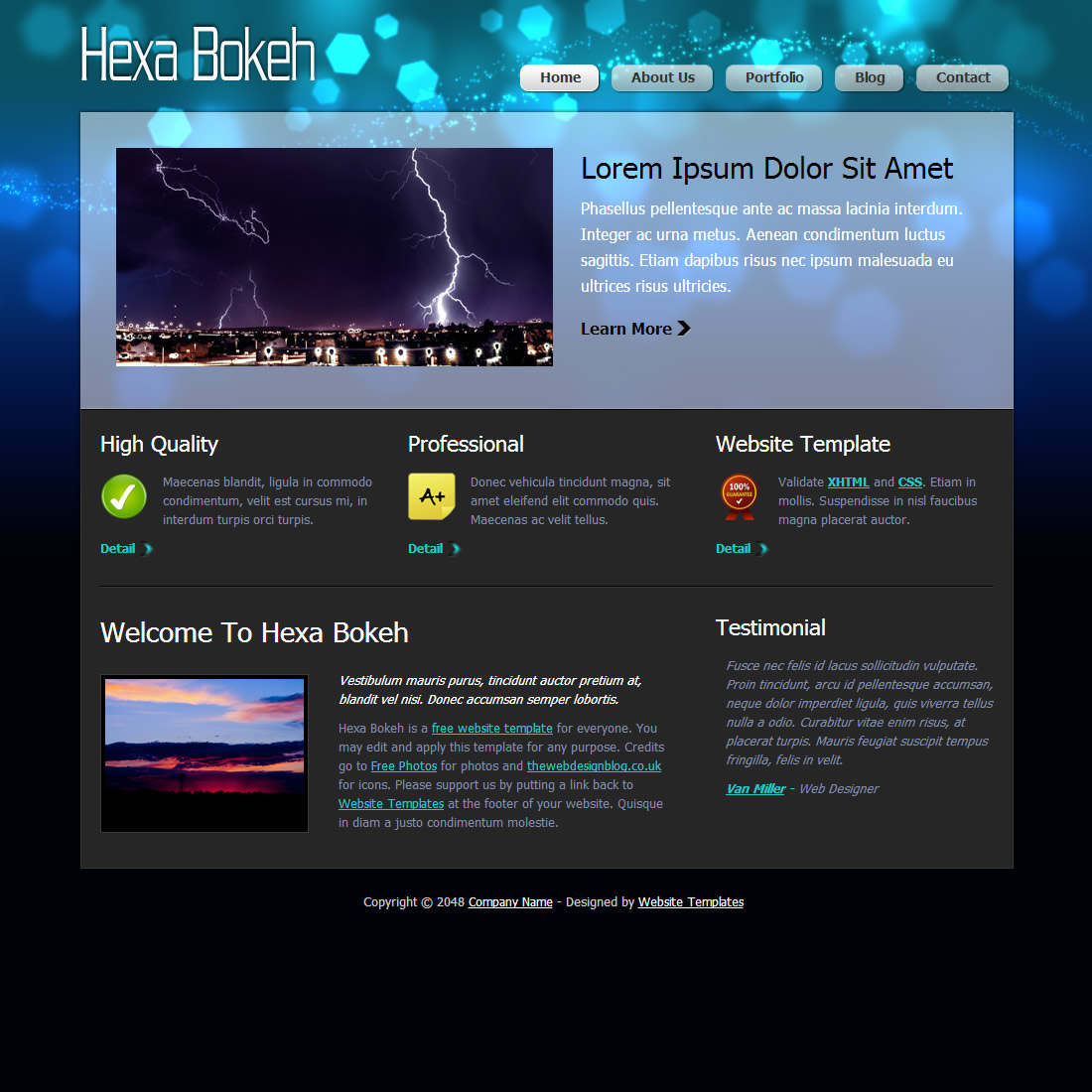Hexa Bokeh HTML Template