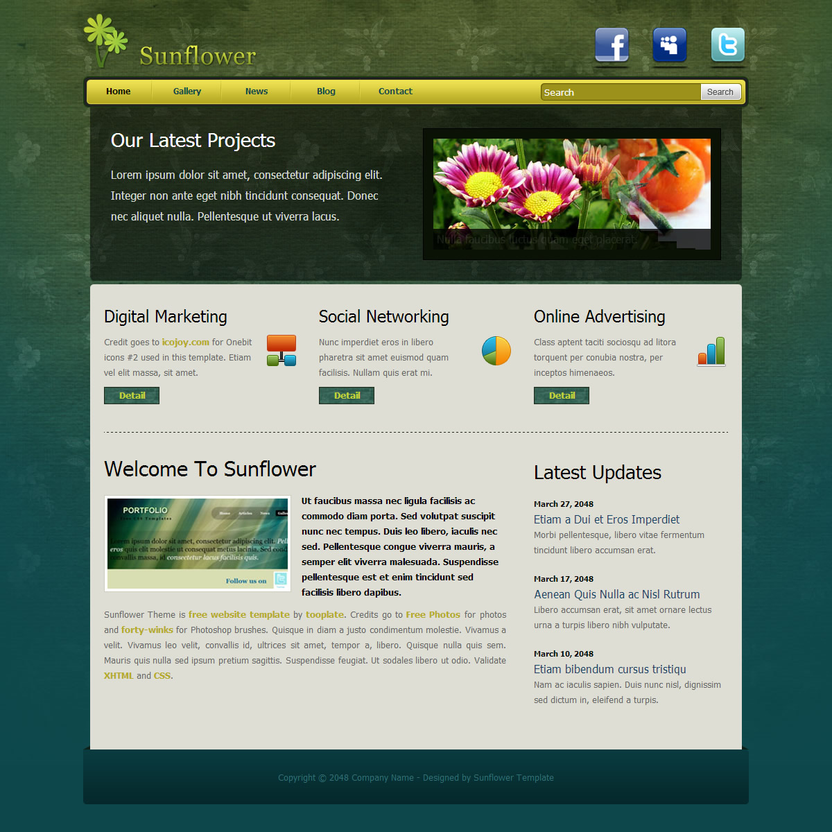 Sunflower HTML Template