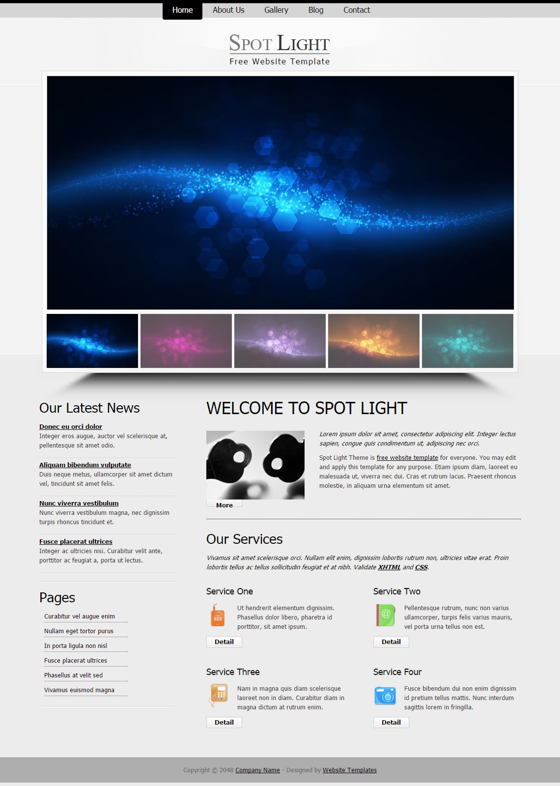 Spot Light HTML Template