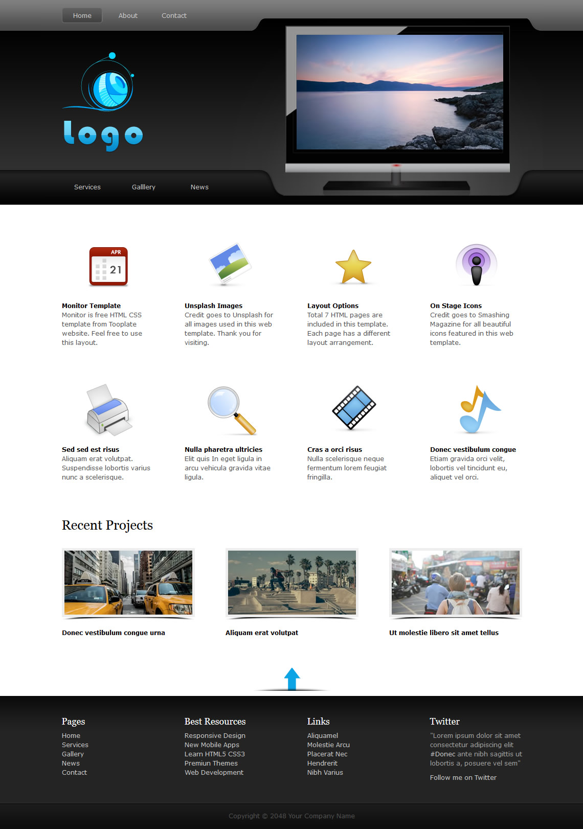 Monitor HTML Template