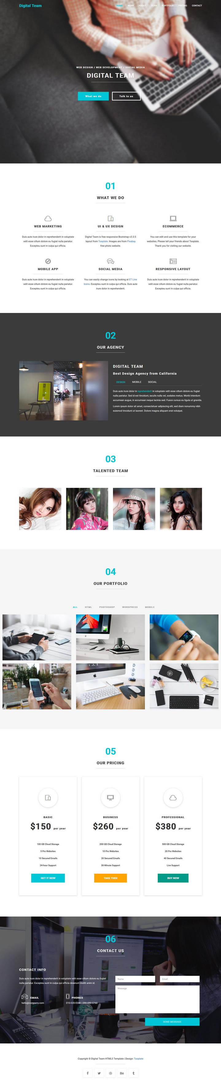 Digital Team HTML Template