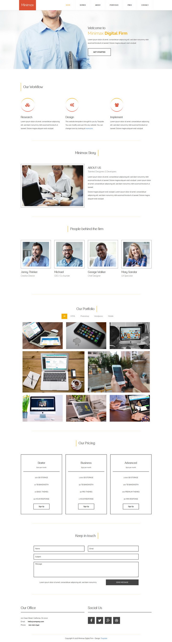 Minimax HTML Template