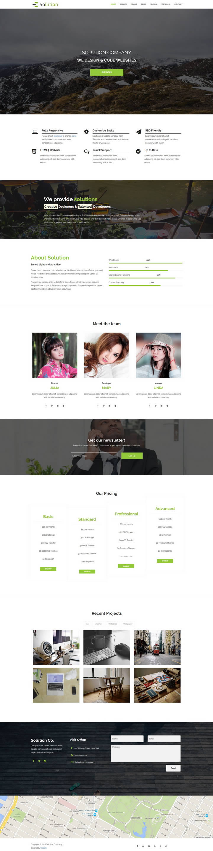 Solution HTML Template