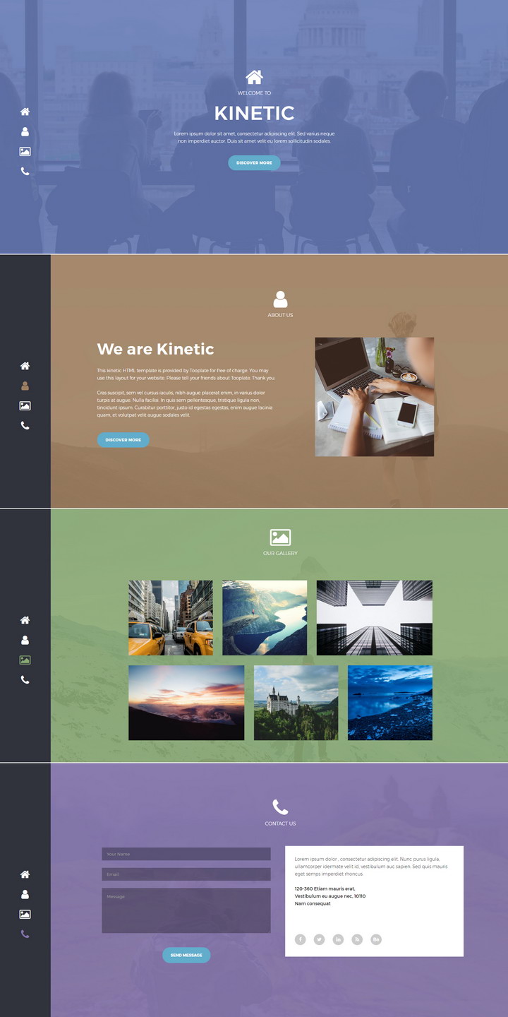 Kinetic HTML Template