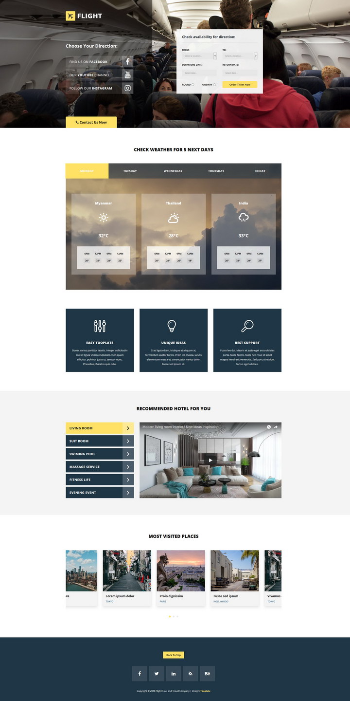 Flight HTML Template