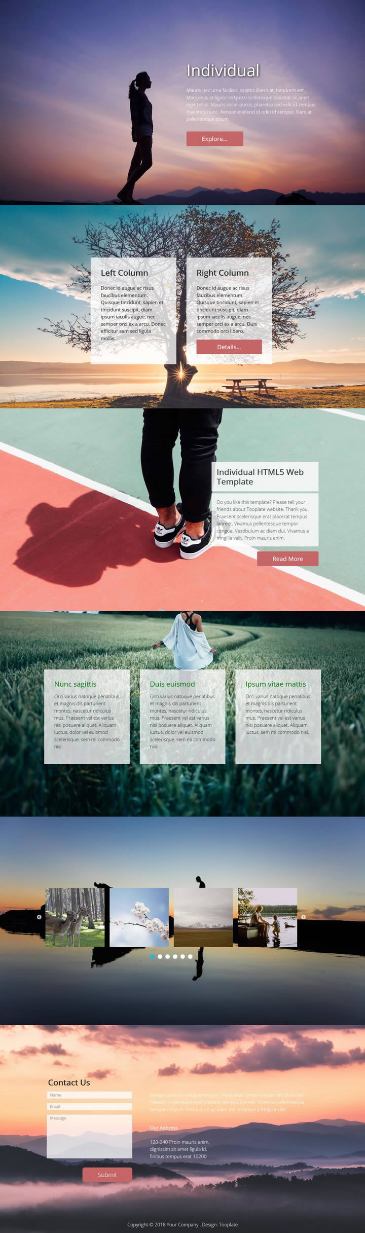 Individual HTML Template