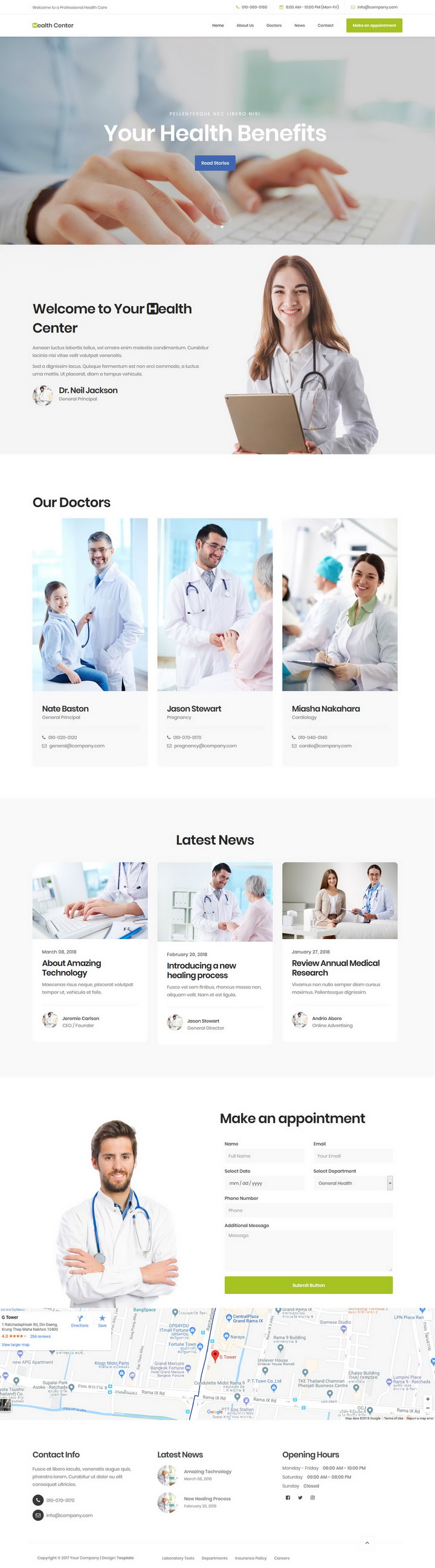 Health Center HTML Template