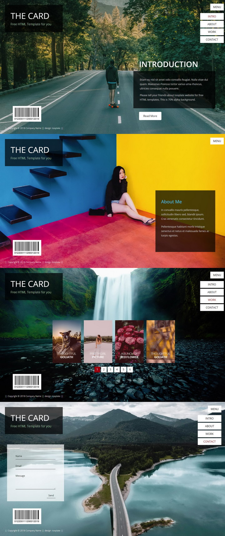 The Card Portfolio HTML Template