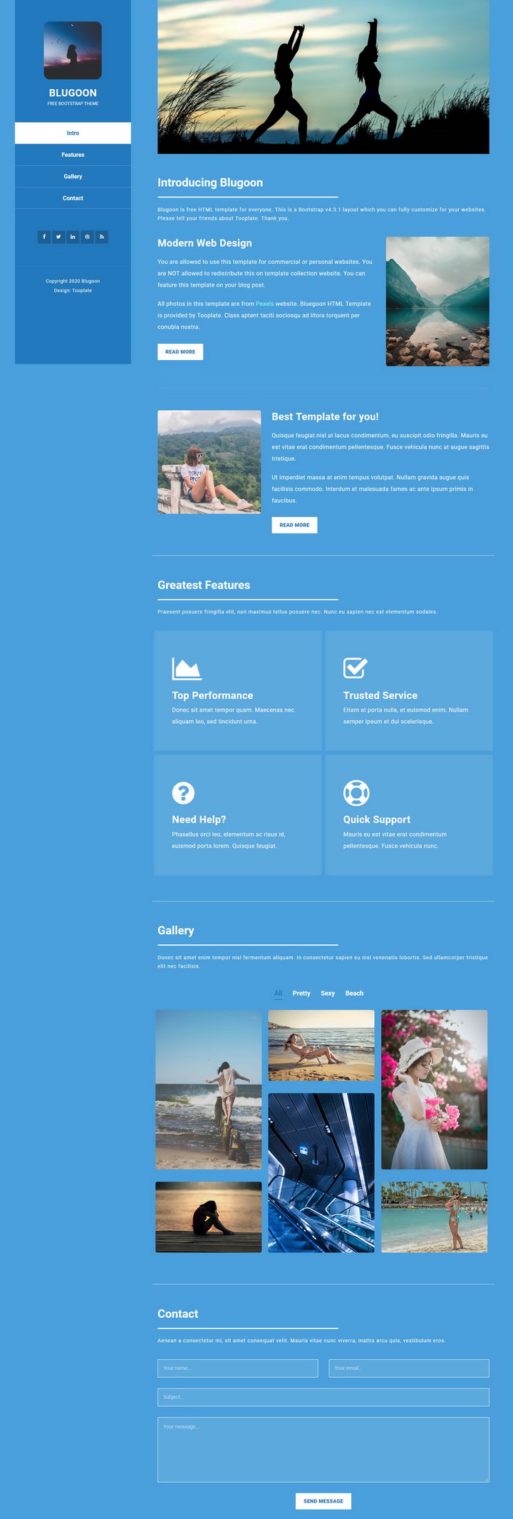 Blugoon HTML Template