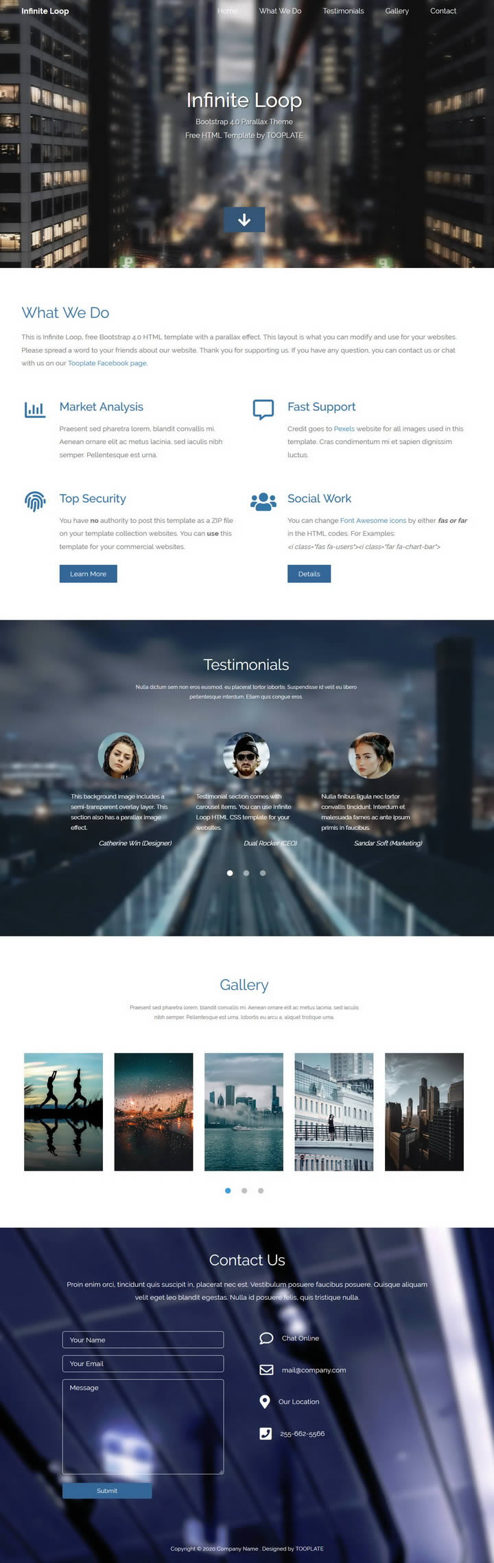 Infinite Loop HTML Template