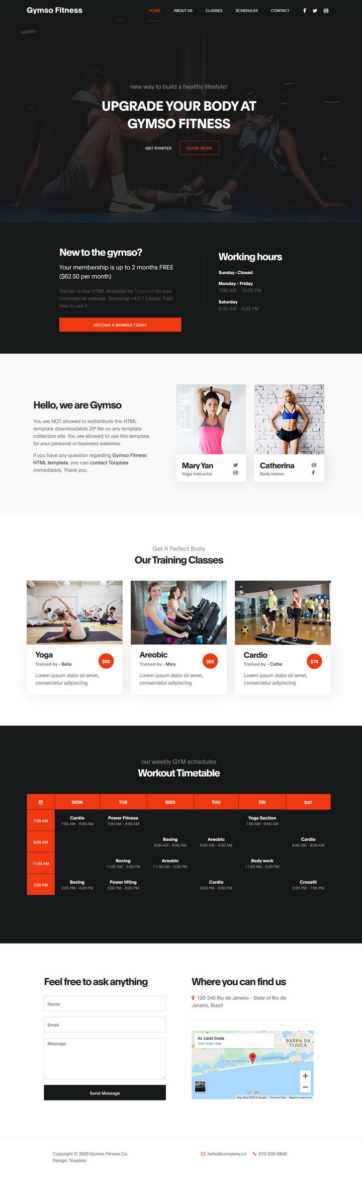 Gymso Fitness HTML Template