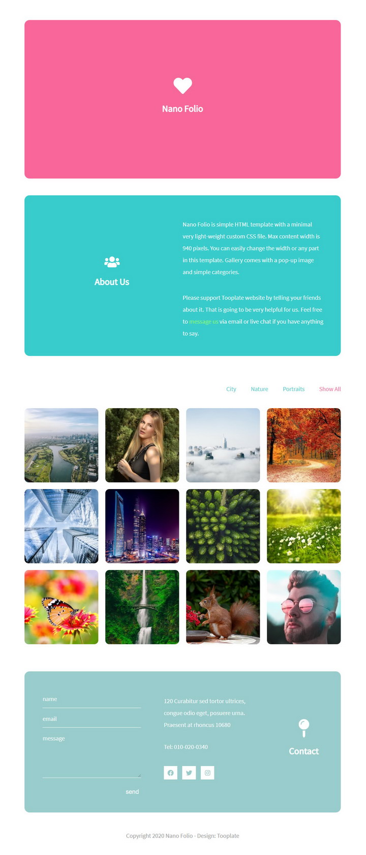 Nano Folio HTML Template