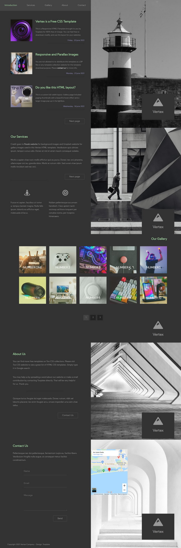 Vertex HTML Template