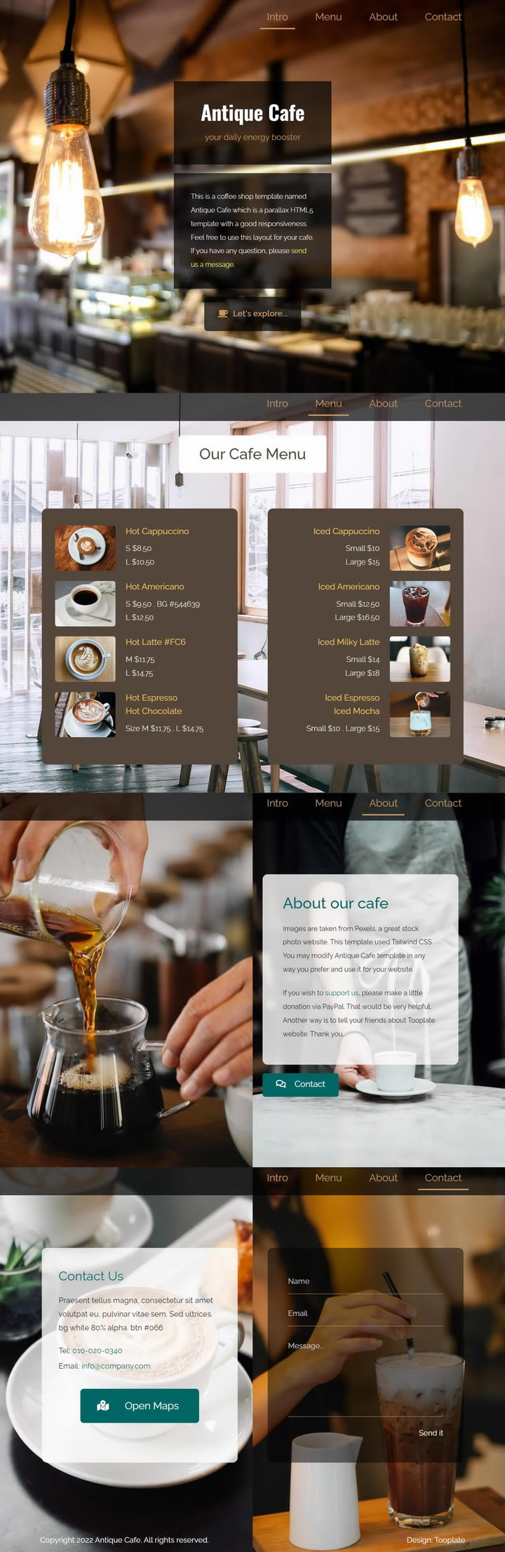 Antique Cafe HTML Template