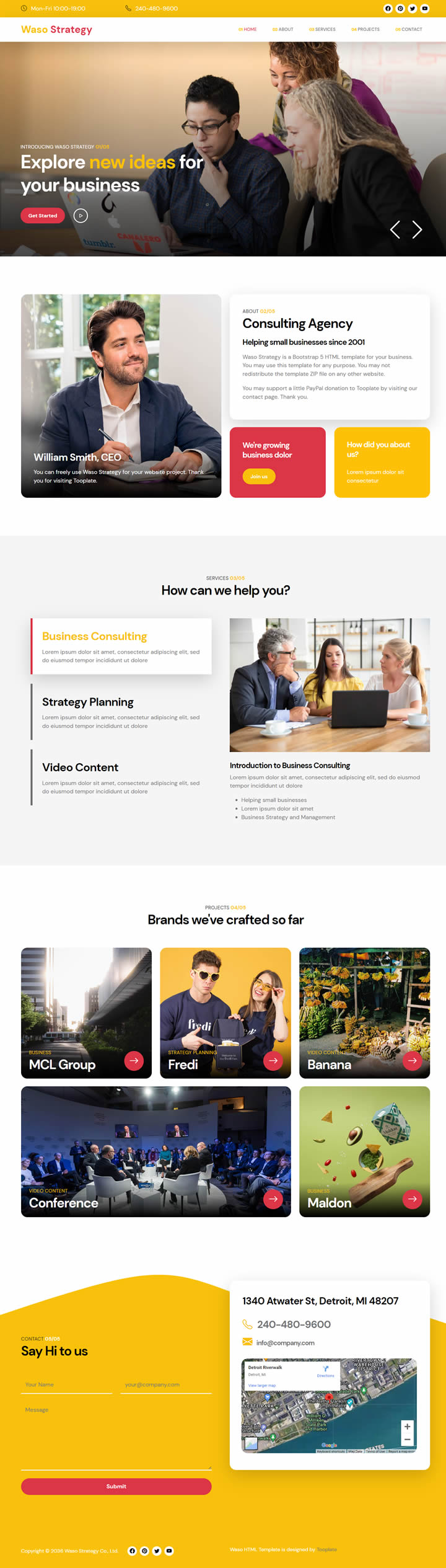 Waso Strategy HTML Template