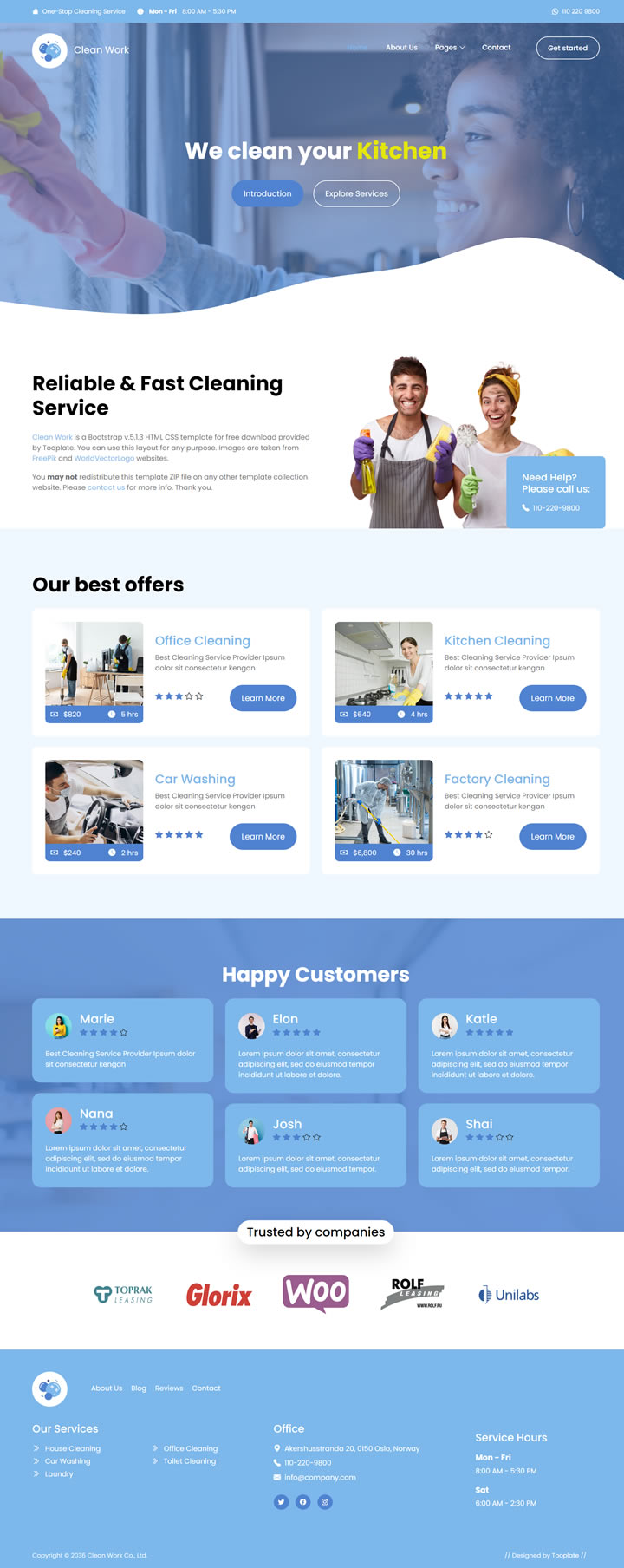 Clean Work HTML Template