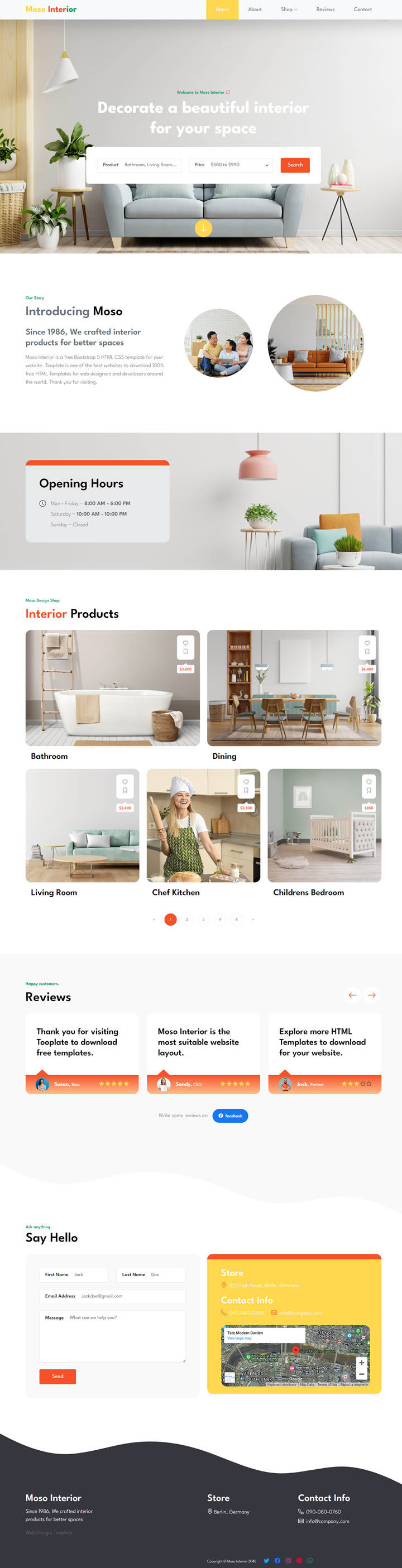 Moso Interior HTML Template