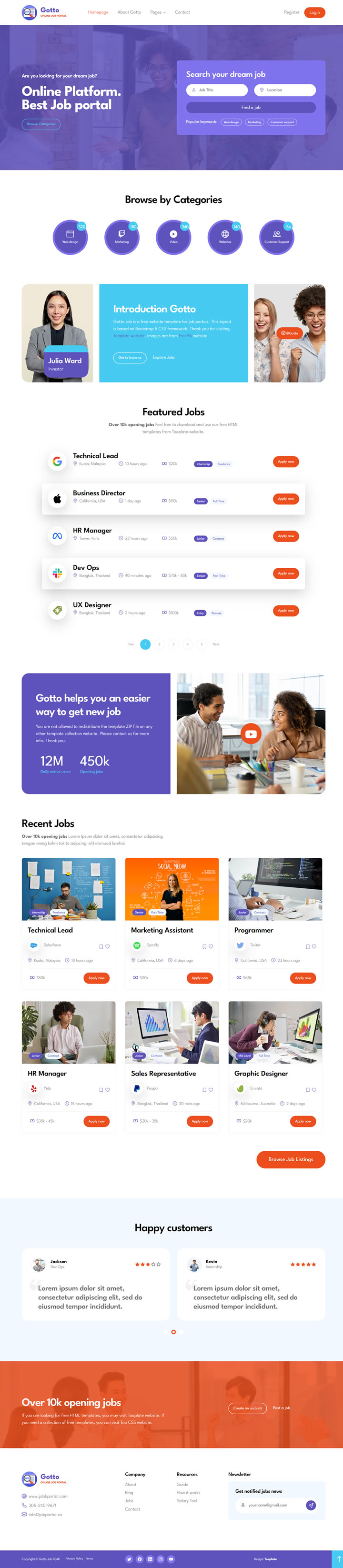 Gotto Job HTML Template