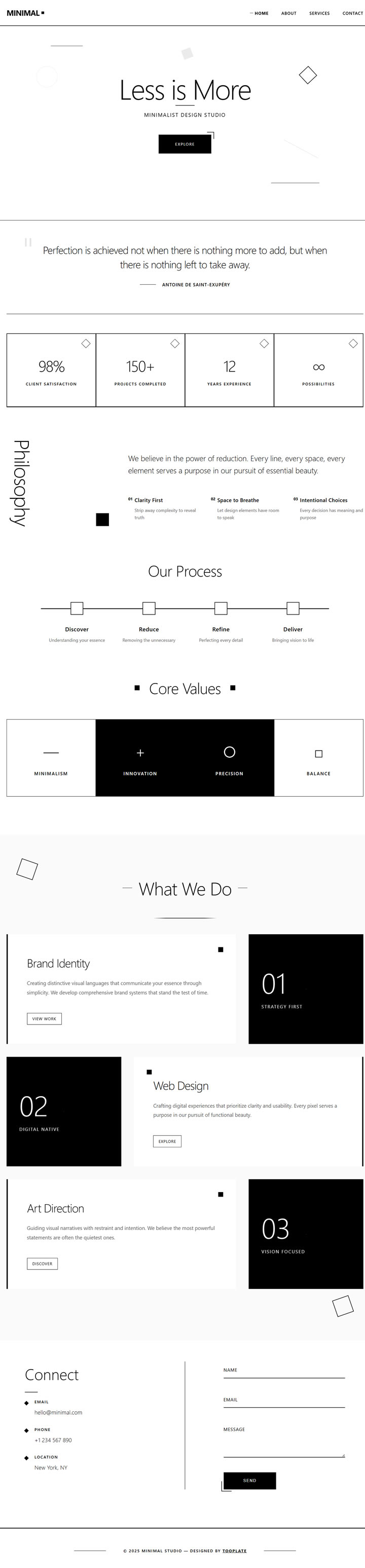 Minimal White HTML Template
