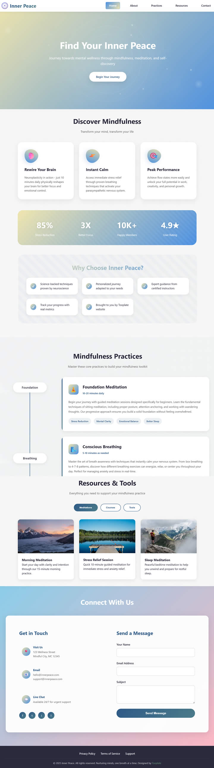 Inner Peace Mindfulness HTML Template