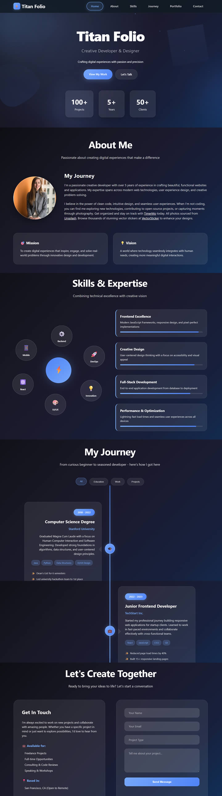 Titan Folio HTML Template