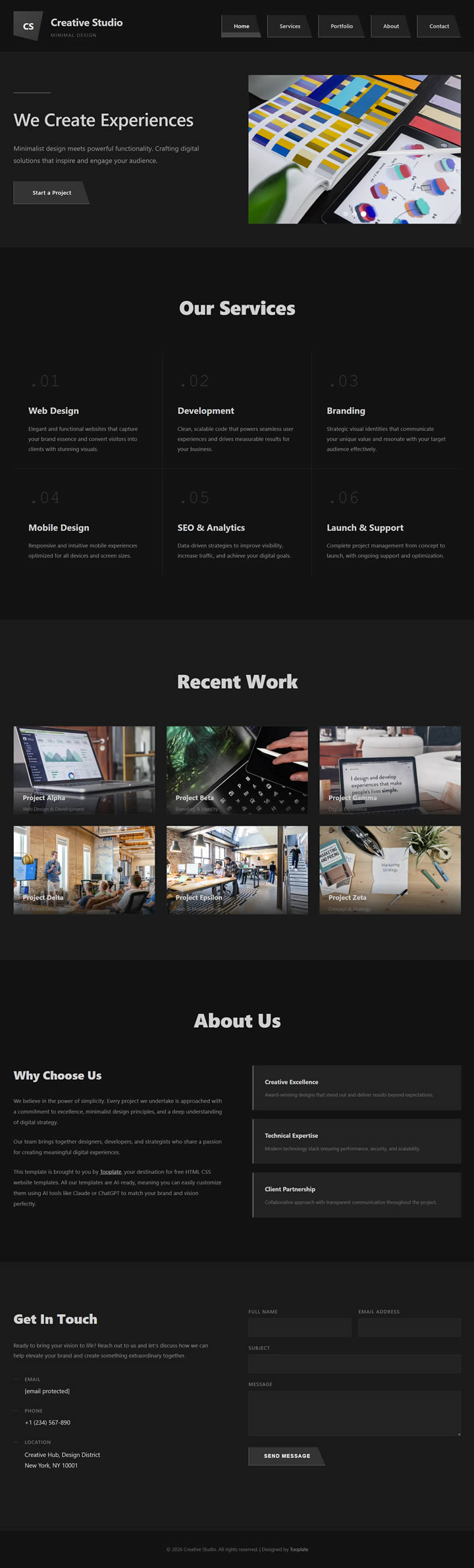 Graphite Creative Studio HTML Template