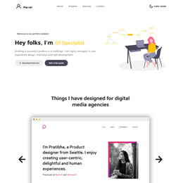 Marvel Portfolio HTML Template