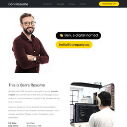 Ben Resume HTML Template