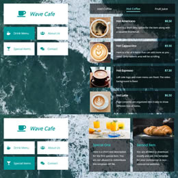 Wave Cafe HTML Template