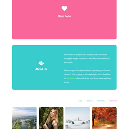 Nano Folio HTML Template