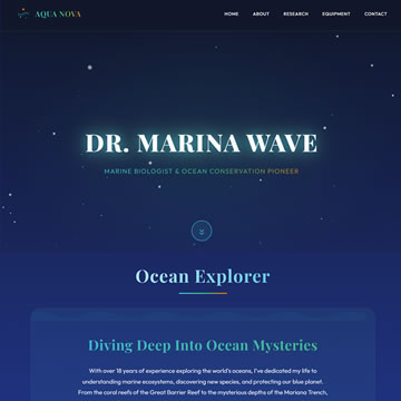 Aqua Nova Ocean Explorer HTML Template