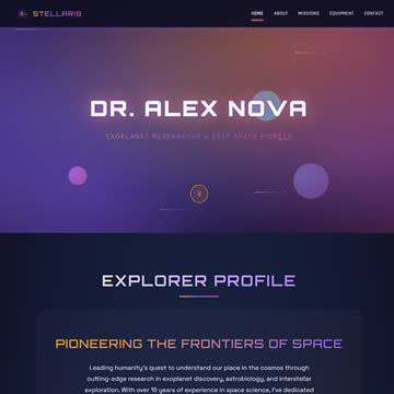 Stellaris Space Explorer HTML Template