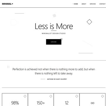Minimal White HTML Template
