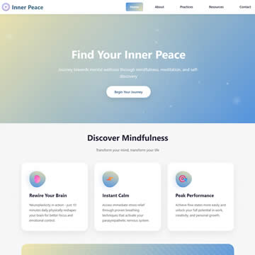 Inner Peace Mindfulness HTML Template