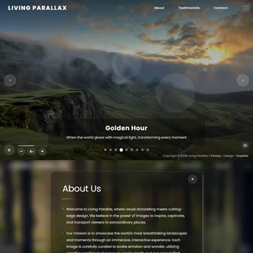 Living Parallax Gallery HTML Template