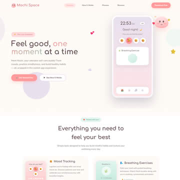 Mochi Space HTML Template