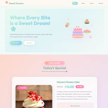 Sweet Bakery HTML Template